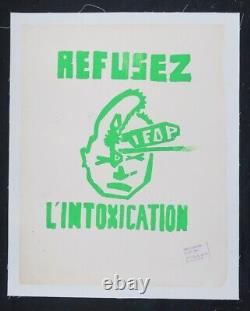 Affiche originale mai 68 REFUSEZ L'INTOXICATION IFOP poster 1968 567