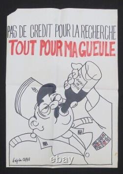 Affiche originale mai 68 TOUT POUR MA GUEULE d'après Cabu poster may 1968 635