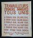 Affiche Originale Mai 68 Travailleurs Tous Unis Marron French Poster 1968 036
