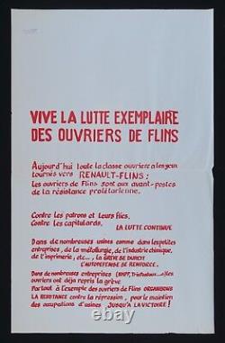 Affiche originale mai 68 VIVE LA LUTTE EXEMPLAIRE FLINS french poster 1968 030