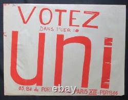 Affiche originale mai 68 VOTEZ UNI DANS L'UER 10 poster 602