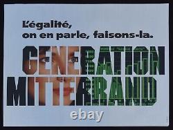 Affiche originale politique GENERATION MITTERRAND 1988 (3) 80X60cm poster 974