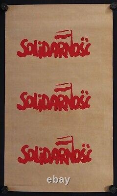 Affiche originale sérigraphiée SOLIDARNOSC Pologne 58x100cm poster 177