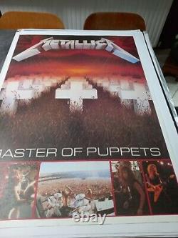 Affiche poster Vintage Originale ULTRA RARE! Metallica Master of Puppets