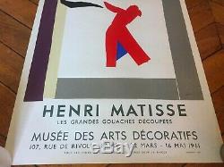 Affiche poster original Henri Matisse 1961 Mourlot