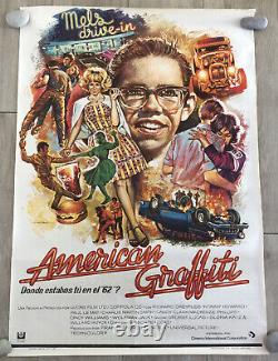 American Graffiti 1973 George Lucas Dreyfuss Rare Affiche Originale Poster