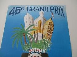 Ao955 F1 Original Affiche 45eme Grand Prix De Monaco 28/31 Mai 1987 Etat Moyen