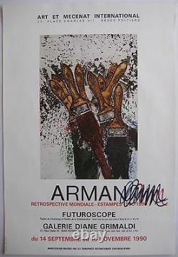 Arman Armand Fernandez Affiche 1990 Signée Aux Feutres Handsigned Poster Nice