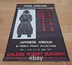 Armes Japonaises Affiche Originale D'exposition Poster -robert Burawoy- 1977