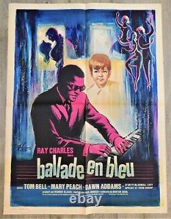 Ballade en Bleu Affiche ORIGINALE Poster 60x80cm 23x32 1965 Ray Charles