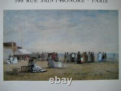 Boudin Eugene Affiche Originale 1980 Signée Poster Mourlot Paris Impressionisme