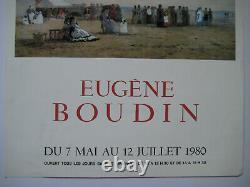 Boudin Eugene Affiche Originale 1980 Signée Poster Mourlot Paris Impressionisme