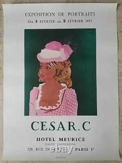 Brigitte Bardot, Hôtel Meurice, César. C Affiche ancienne/original poster 1972