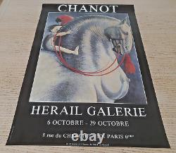 CHAUDE CHANOT AFFICHE ORIGINALE D'EXPOSITION POSTER HERAIL GALERIE -ca80'S