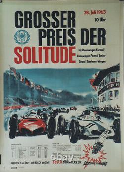 COLLECTION COURSE AUTOMOBILE 68 affiches originales entoilées de 1910 à 1970