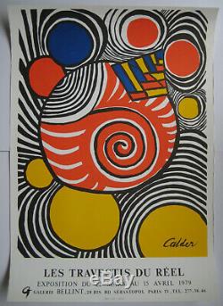 Calder Alexander Affiche En Lithographie Signée 1979 Lithographic Signed Poster