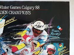Calgary Olympics 1988, Rossignol golden ski champions Affiche originale/poster
