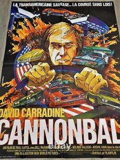 Cannonball Affiche ORIGINALE Poster 120x160cm 4763 1976 David Carradine