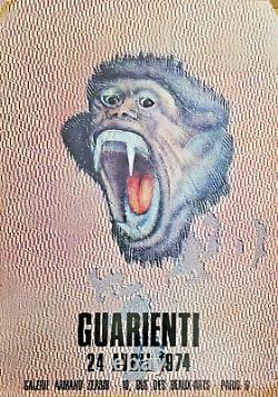 Carlo Guarienti Original Exhibition Poster Affiche Originale- Paris 1974