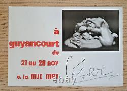 Cesar Affiche Originale D'exposition Poster Guyancourt Rare 80's