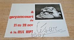 Cesar Affiche Originale D'exposition Poster Guyancourt Rare 80's