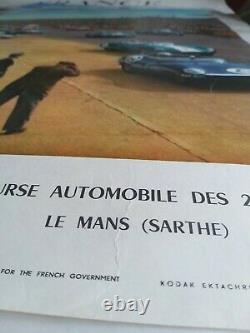 Course automobile 24 heures Le Mans Affiche ancienne/original poster 1959