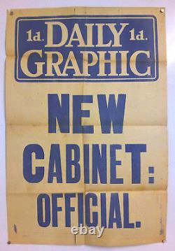 Daily Graphic New Cabinet Original Poster Very Rare Affiche Circa 1880