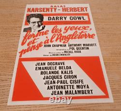 Darry Cowl Affiche Originale Spectacle Poster Ferme Les Yeux Et Pense-1980