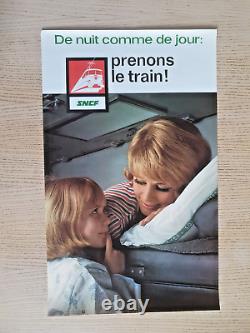 De Nuit Comme De Jour Sncf Affiche Originale Poster Rare 1966