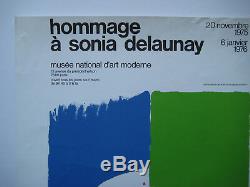 Delaunay Sonia Rare Affiche En Lithographie 1975 Lithographic Poster Mnam Paris