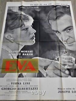 Eva Affiche ORIGINALE Poster 120x160cm 4763 1962 Joseph Losey Jeanne Moreau
