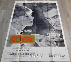 Eva Affiche ORIGINALE Poster 120x160cm 4763 1962 Joseph Losey Jeanne Moreau