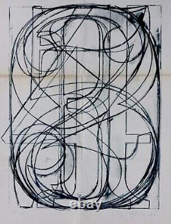 Exhibition Poster, Affiche Jasper Johns. Galerie Rive Droite. 1961