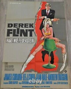 F Comme Flint Affiche German ORIGINALE POSTER 84x120cm 33x47 1967 James Coburn