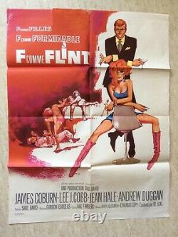 F comme Flint Affiche Cinéma 1967 Original Movie Poster James Coburn