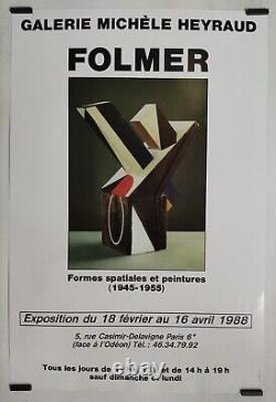 Folmer Formes spatiales et peintures 1988 Posters Affiche Originale Exposition