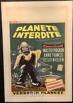 Forbidden planet Planète interdite Original Linenbacked Affiche Poster