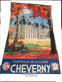 France Cheverny Champseix SNCF, Affiche ancienne tourisme/original travel poster