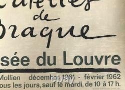 Georges Braque Affiche Litho Originale Louvre 1961 Mourlot French Poster Top +++