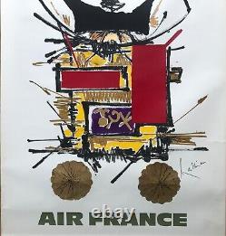 Georges Mathieu Air France Affiche Originale Japon 1967 Draeger French Poster