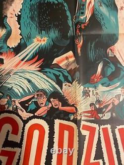 Godzilla (Affiche cinéma EO 1954) Gojira Honda Kaiju Original Movie Poster TBE