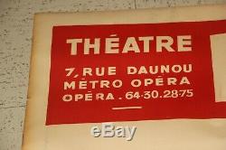 Grande Affiche Théâtre Parisien Daunou Vintage Original Poster 148 x 100 cm