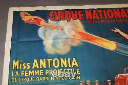 Grande Affiche originale 118 x 160 cm cirque National, vintage circus poster