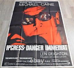 IPCRESS Danger Immediat Affiche ORIGINALE Poster 120x160cm 4763 1965 M Caine