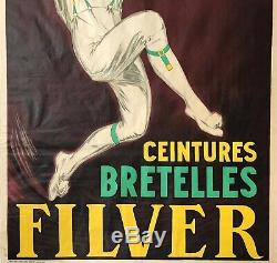 Jean Dylen Rare Affiche 1930 Bretelles Ceintures Filver Original French Poster
