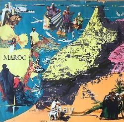 Jean Gaston Mantel Affiche Litho 1958 Les Exportations Du Maroc Original Poster
