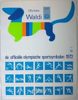 Jeux Olympiques Munich 1972 Affiche Originale Officielle + Mascotte 1972