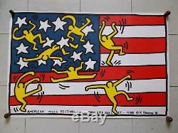 Keith Haring American Music Festival Affiche / Poster Original 1988, U. S. A
