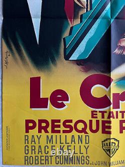 LE CRIME ETAIT PRESQUE PARFAIT, Hitchcock, Affiche originale 1954 poster 60X80