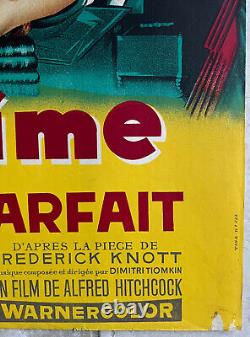 LE CRIME ETAIT PRESQUE PARFAIT, Hitchcock, Affiche originale 1954 poster 60X80